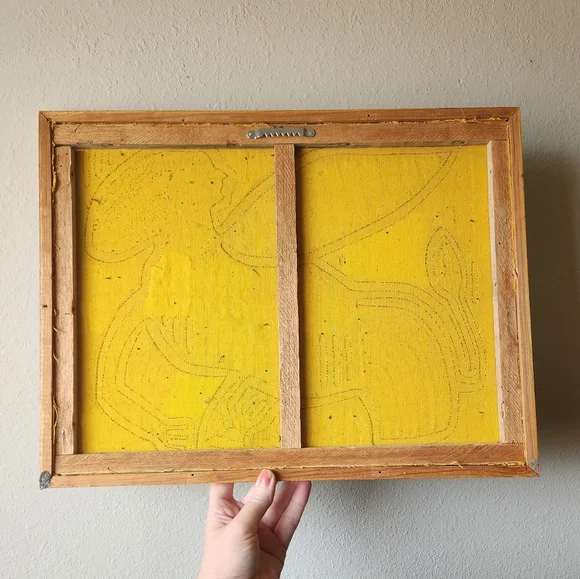 1970s Vintage Kuna Mola Folk Lore Framed Textile - Picture 6 of 8